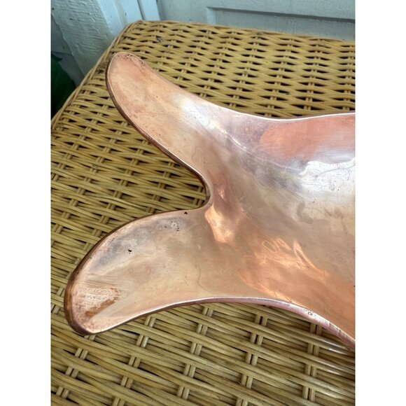 Vintage MCM Copper Footed Fish Shaped Serving Bowl Tray - Picture 11 of 15